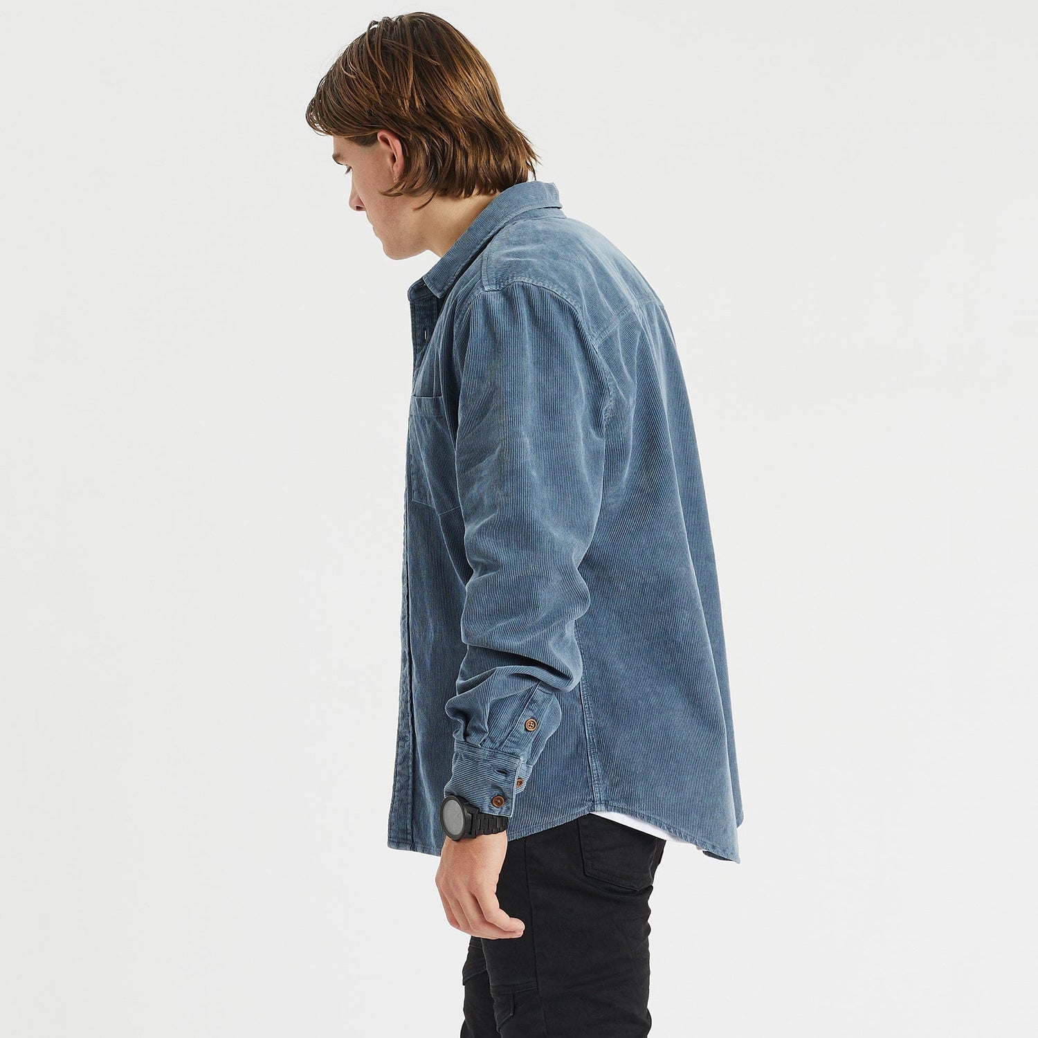 Berkeley Cord Long Sleeve Shirt Pigment Blue