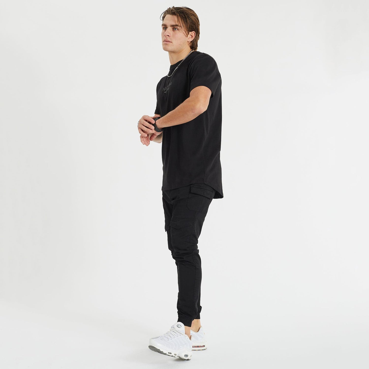 Blackout Cape Back Tee Jet Black