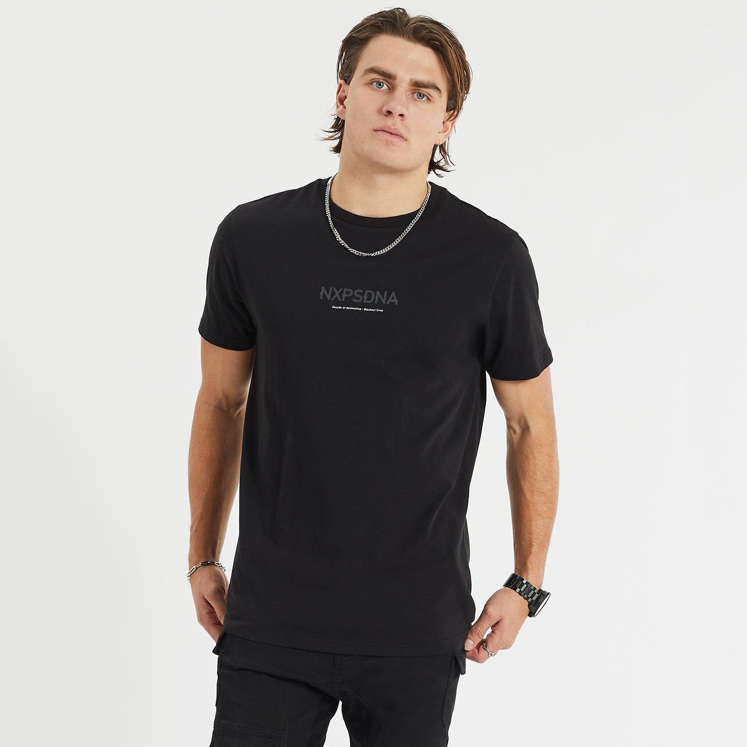 Blackout Cape Back Tee Jet Black