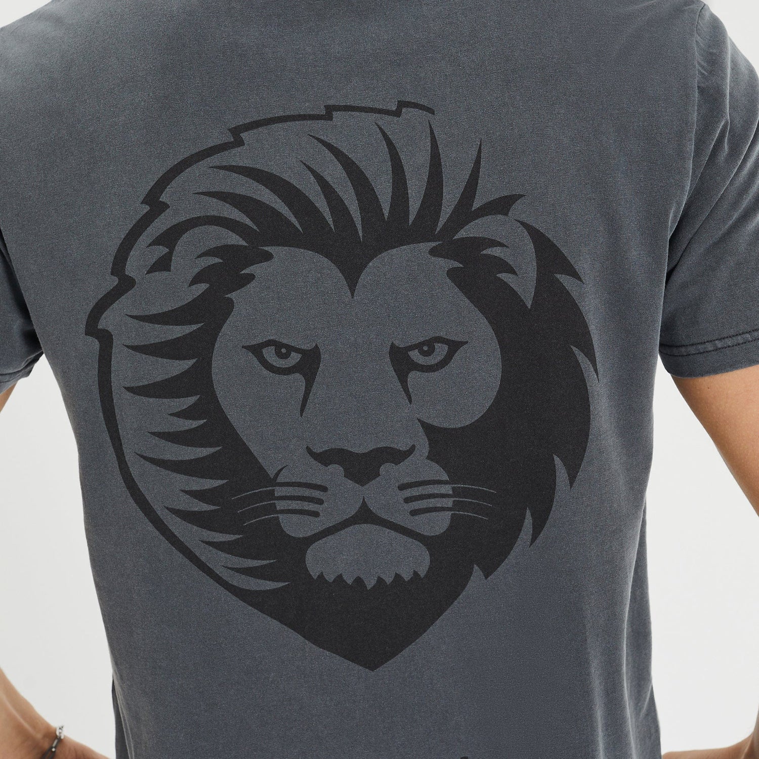 Brisbane Lions Cape Back T-Shirt Pigment Charcoal
