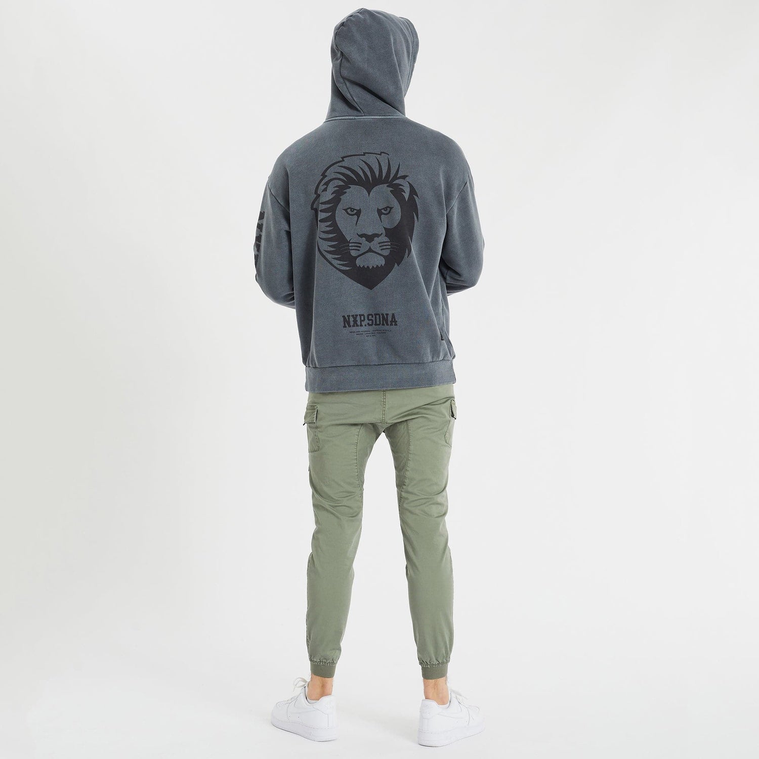 Brisbane Lions Relaxed Hoodie Pigment Charcoal