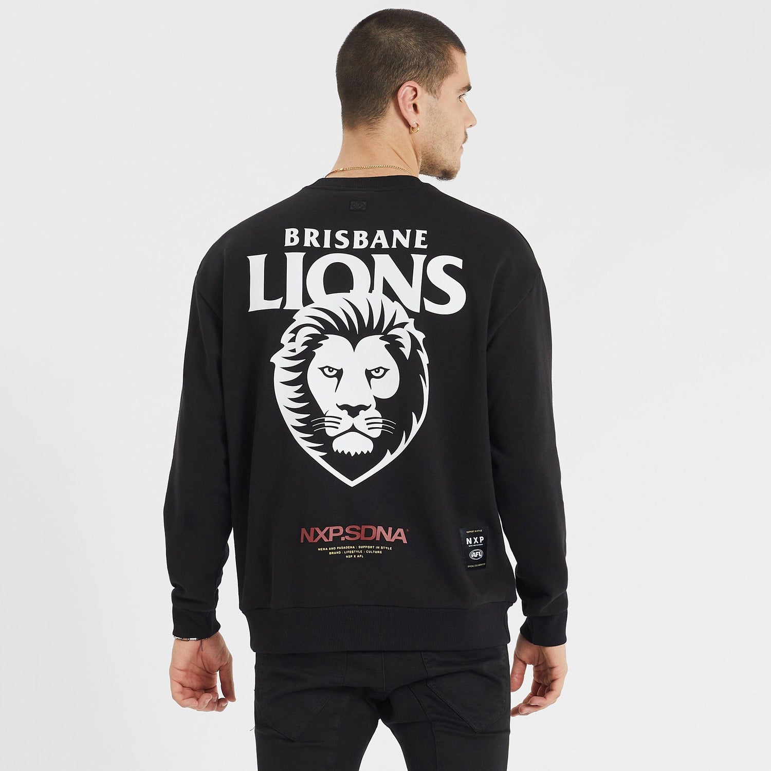 Brisbane Lions Relaxed Jumper Jet Black