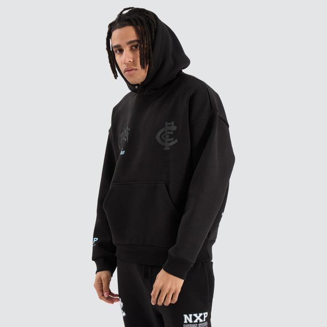 Carlton Blues AFL Box Fit Hoodie Jet Black