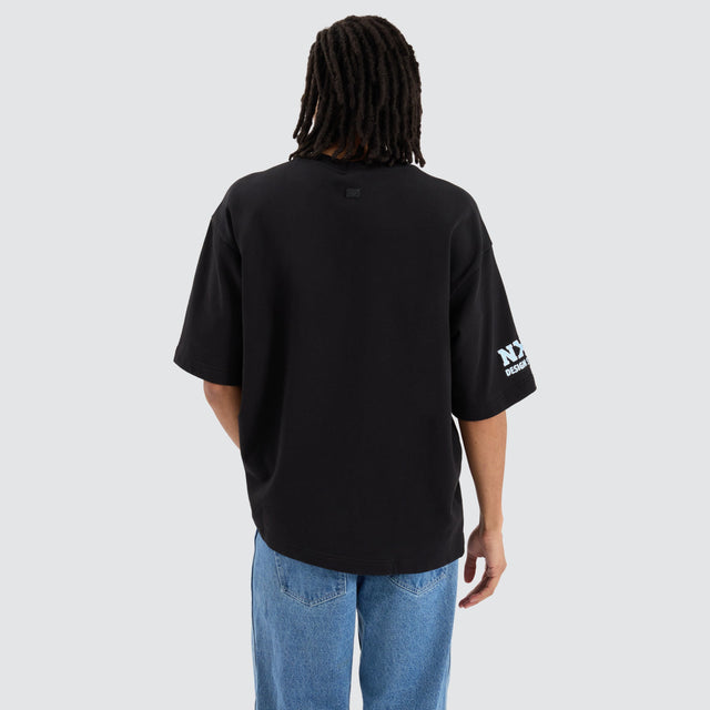 Carlton Blues AFL Mega Loop Back Tee Jet Black