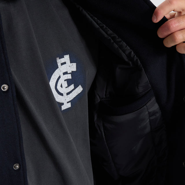 Carlton Blues AFL Varsity Jacket Navy