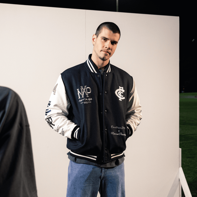 Carlton Blues AFL Varsity Jacket Navy