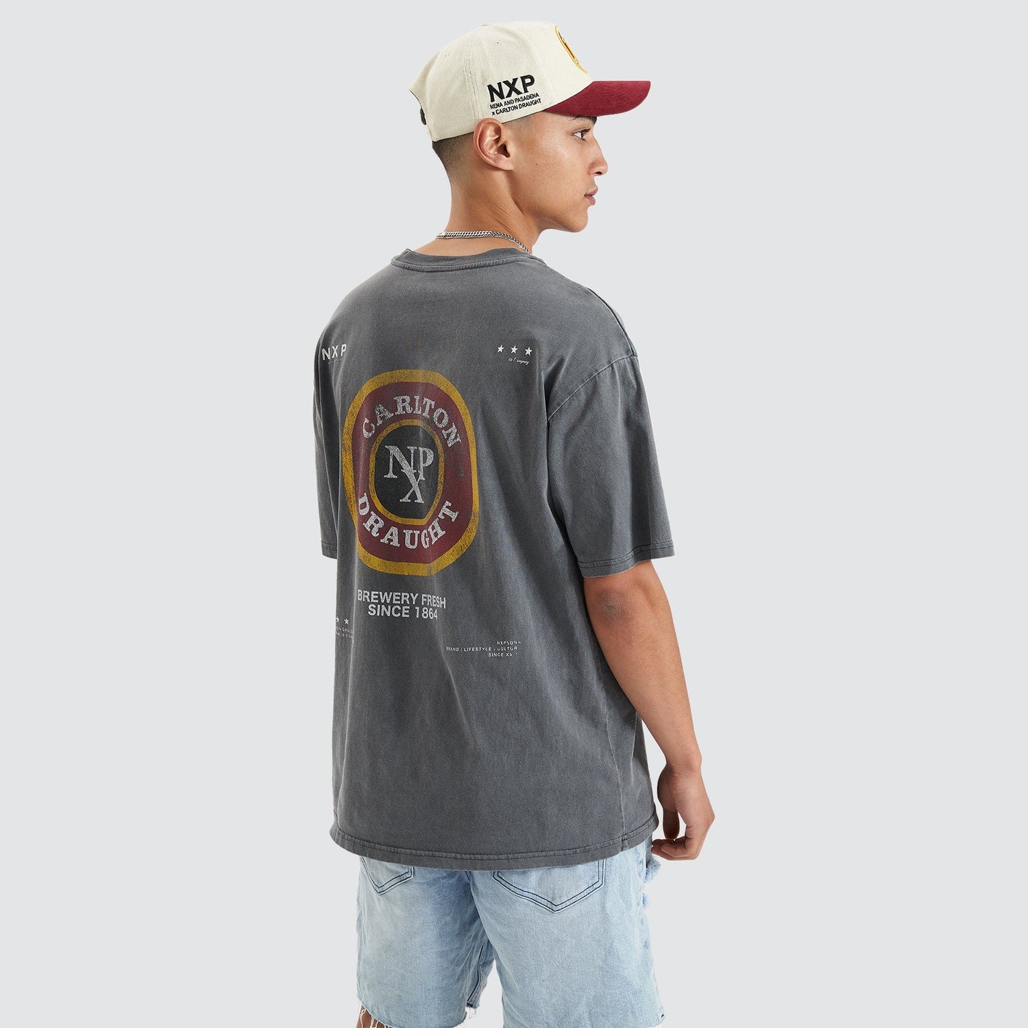 Centennial Relaxed Box Fit Tee Pigment Asphalt