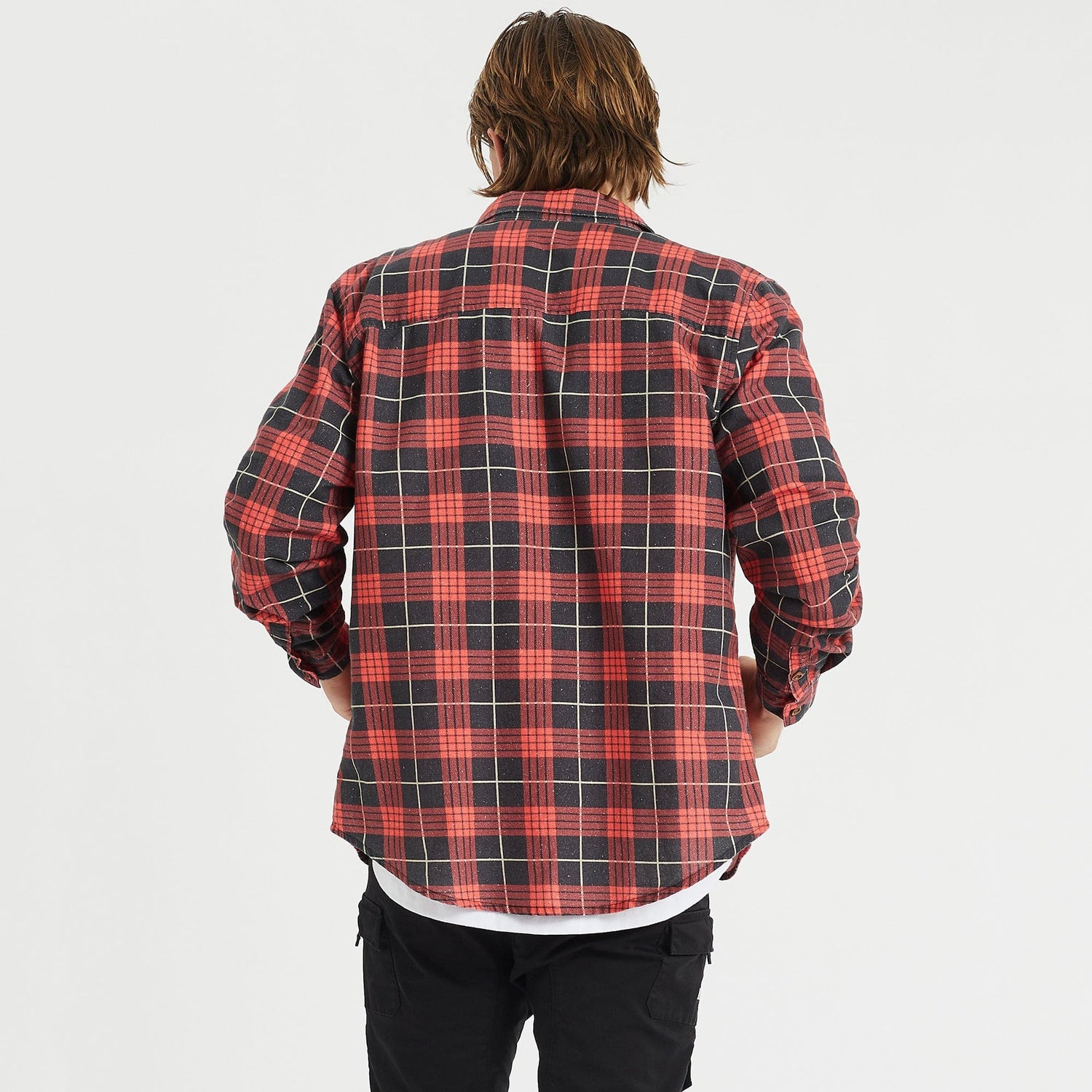 Charge Casual Long Sleeve Shirt Red Check