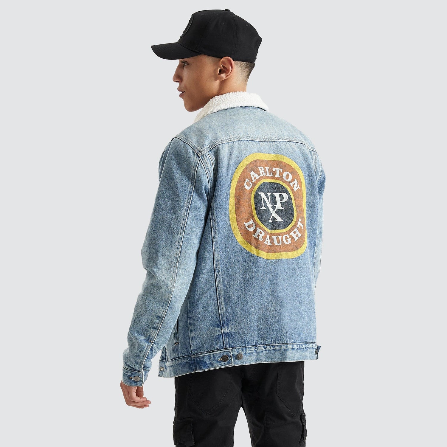 Clydesdales Denim Trucker Jacket Mid Blue