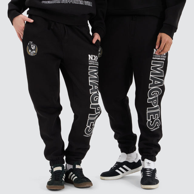 Collingwood Magpies AFL Trackpant Jet Black