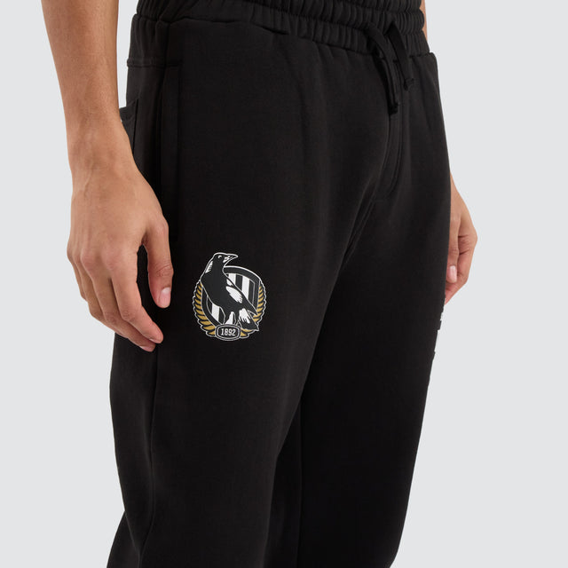 Collingwood Magpies AFL Trackpant Jet Black