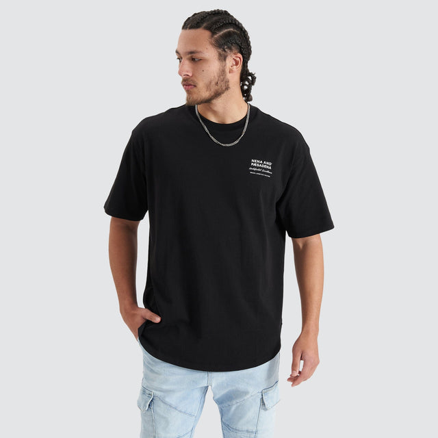 Compound Heavy Box Fit Tee Jet Black