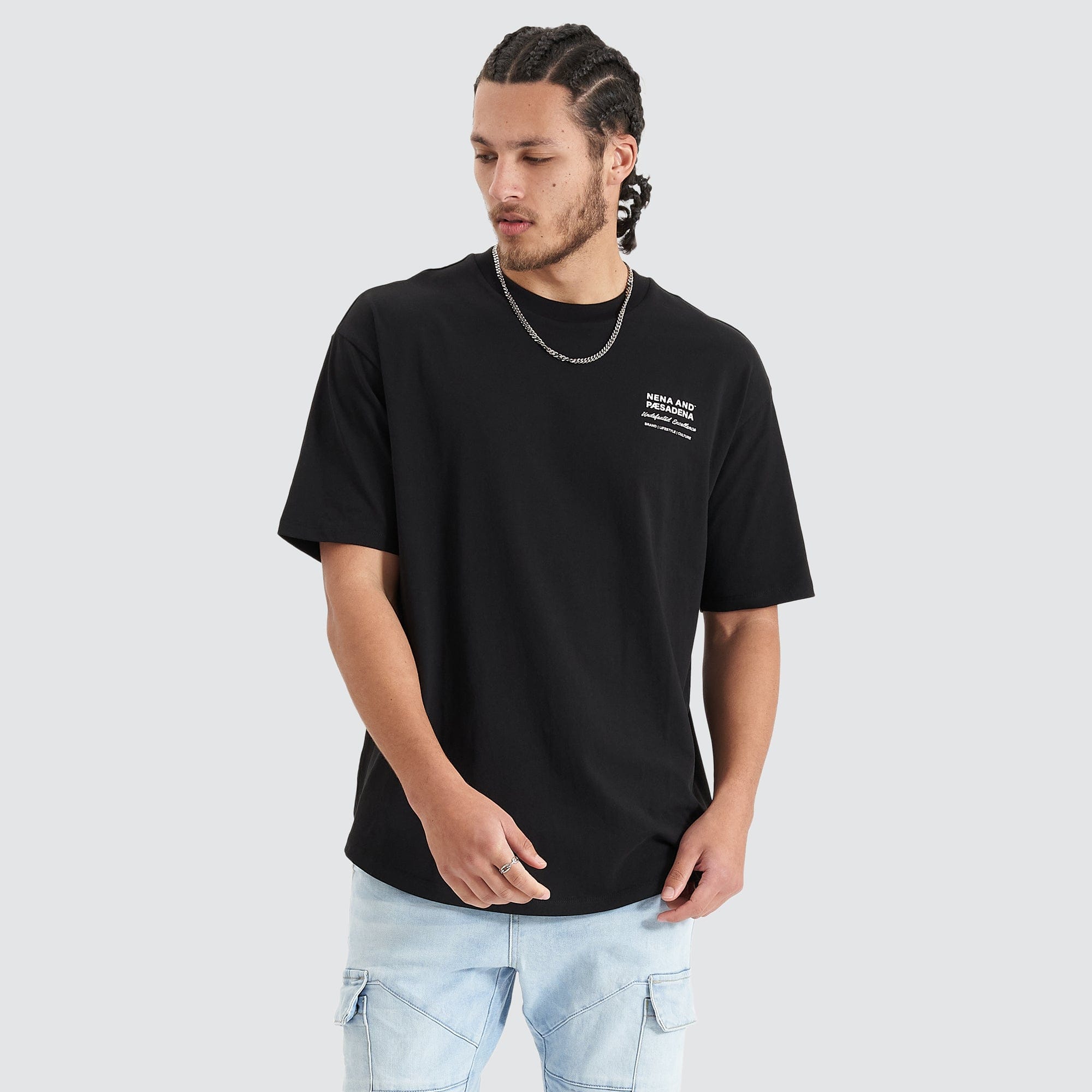 Compound Heavy Box Fit Tee Jet Black
