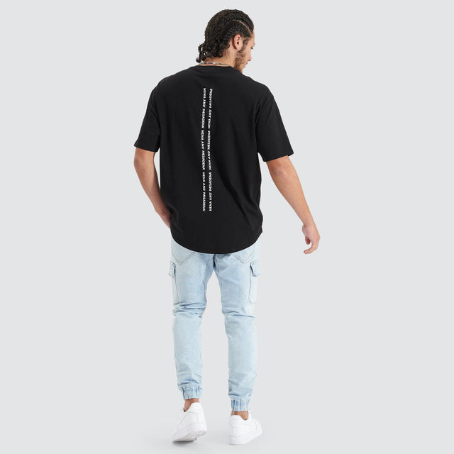 Compound Heavy Box Fit Tee Jet Black