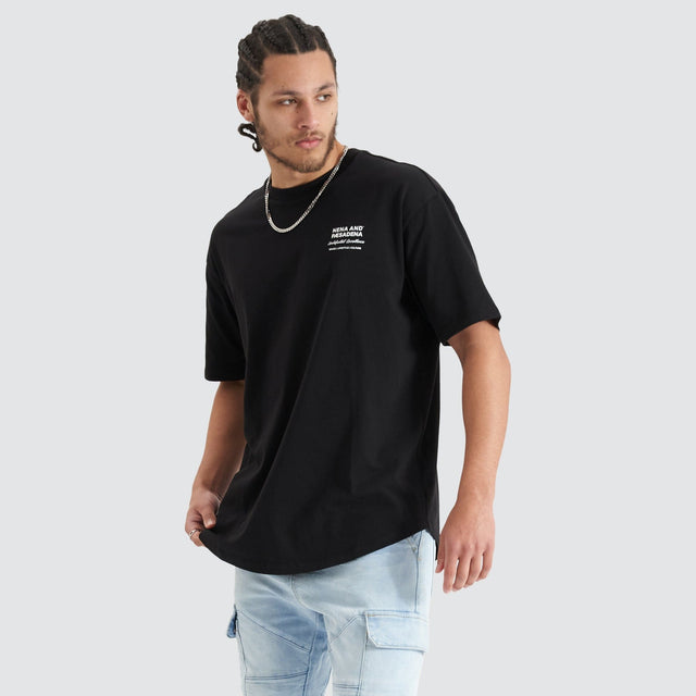 Compound Heavy Box Fit Tee Jet Black