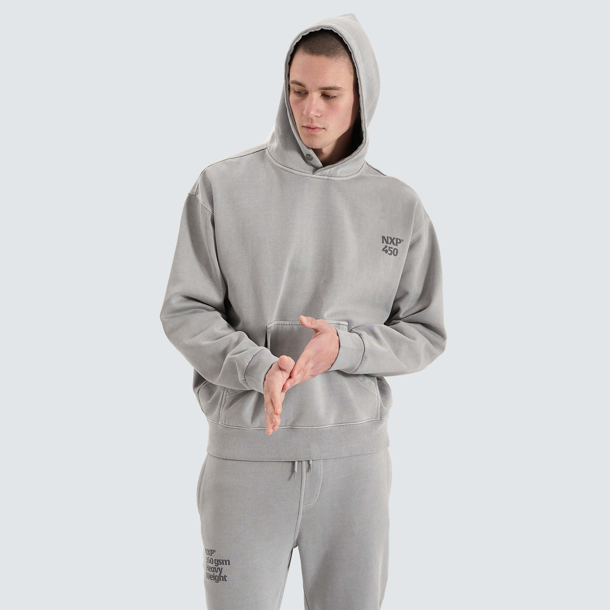 NXP Core Line Box Fit Hoodie in Alloy - Nena and Pasadena | NXP