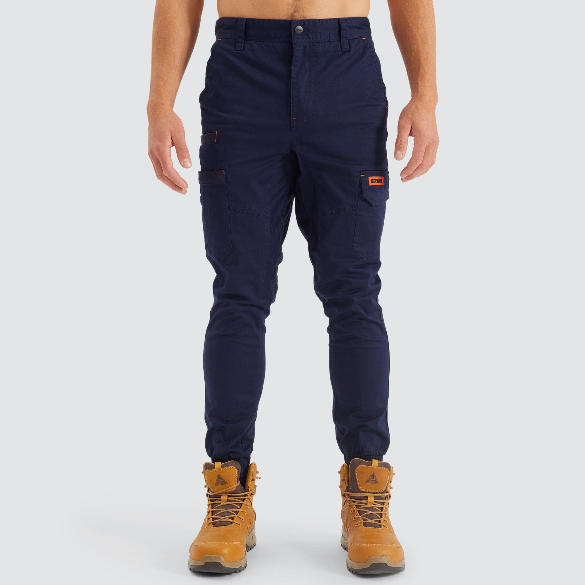 Navy Drawstring Cargo Jogger - Custom Fit Pants