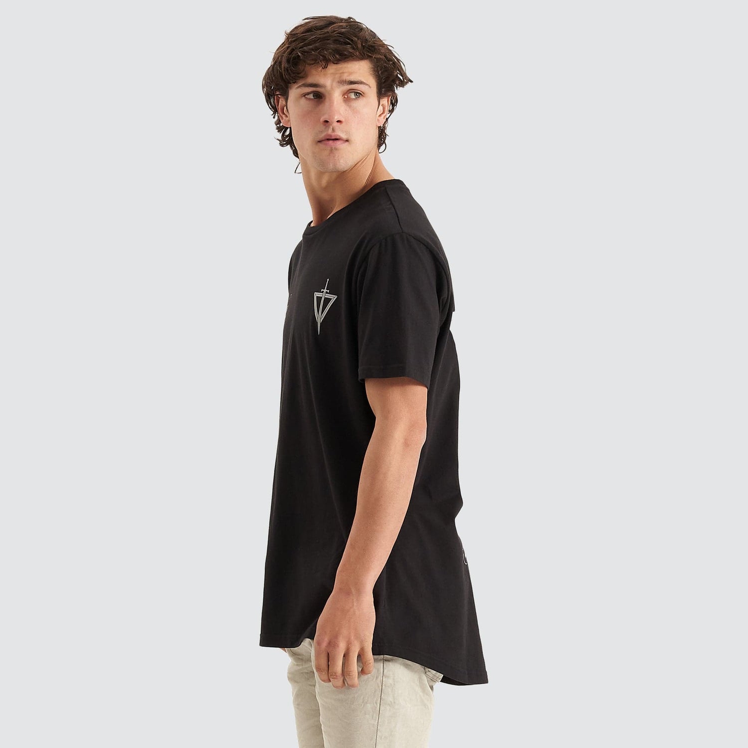 Dagger Cape Back Tee Jet Black