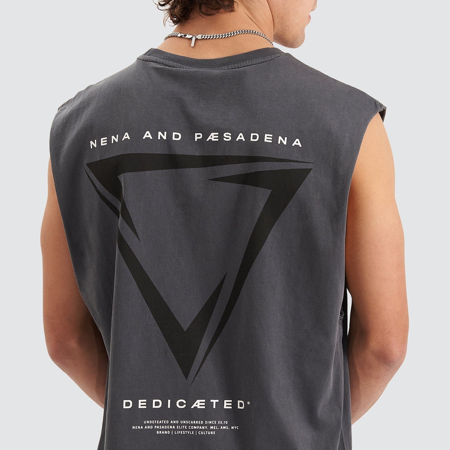Dedicated Scoop Back Muscle Tee Pigment Asphalt