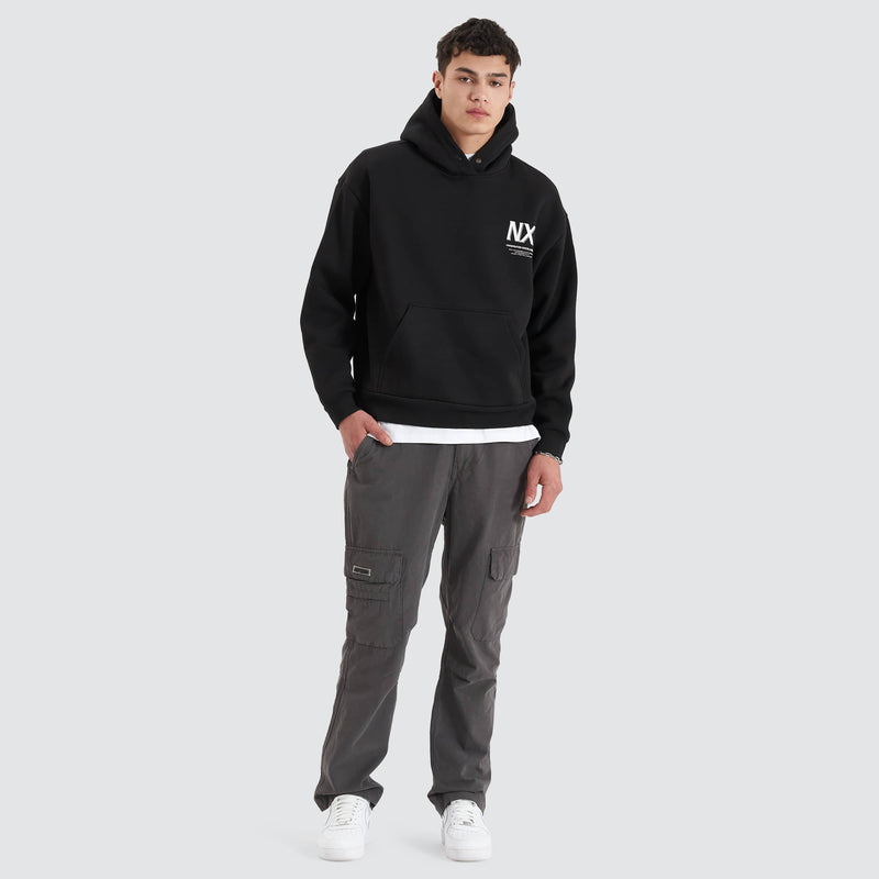 NXP Diagram Box Fit Hoodie in Jet Black - Nena and Pasadena | NXP