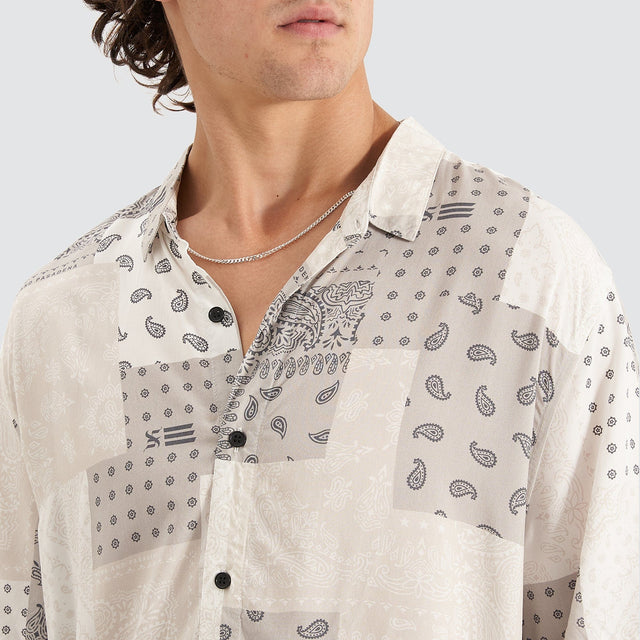 Diamond District Relaxed Party Shirt White Print
