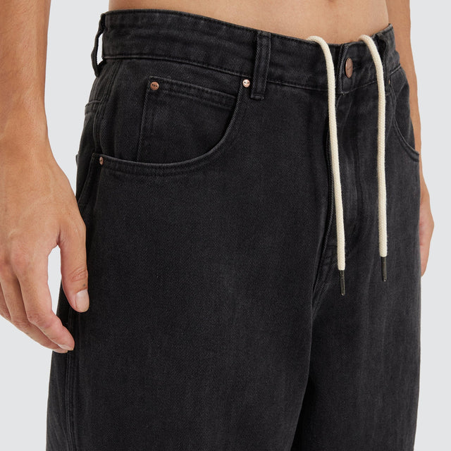 Dillon Baggy Fit Jean Washed Black