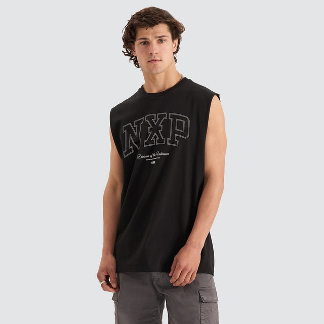 Division Relaxed Muscle Tee Jet Black