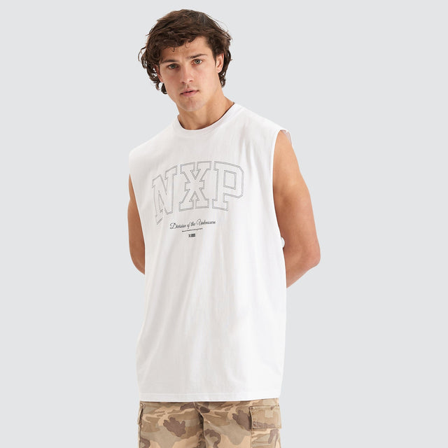 Division Relaxed Muscle Tee White