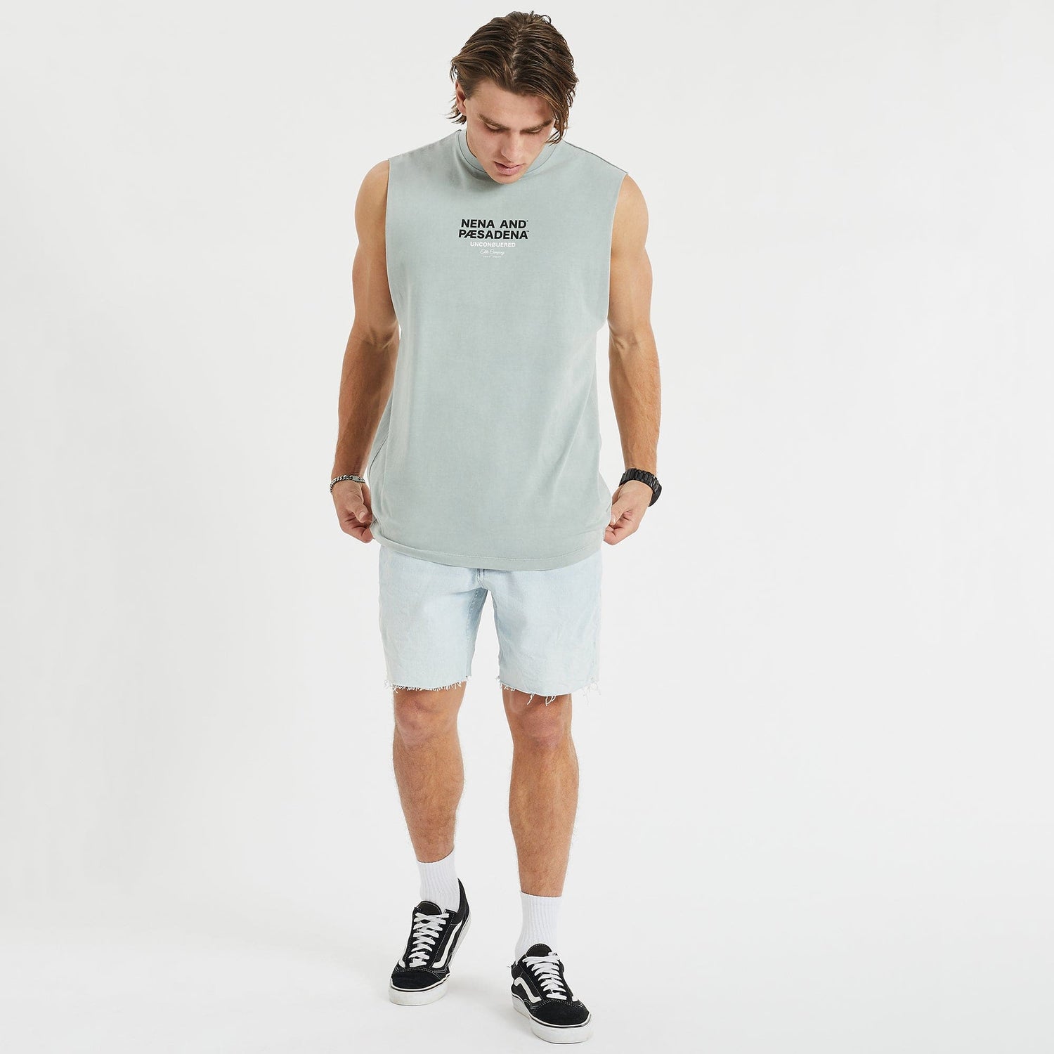 Echo Heavy Relaxed Muscle Tee Pigment Sage
