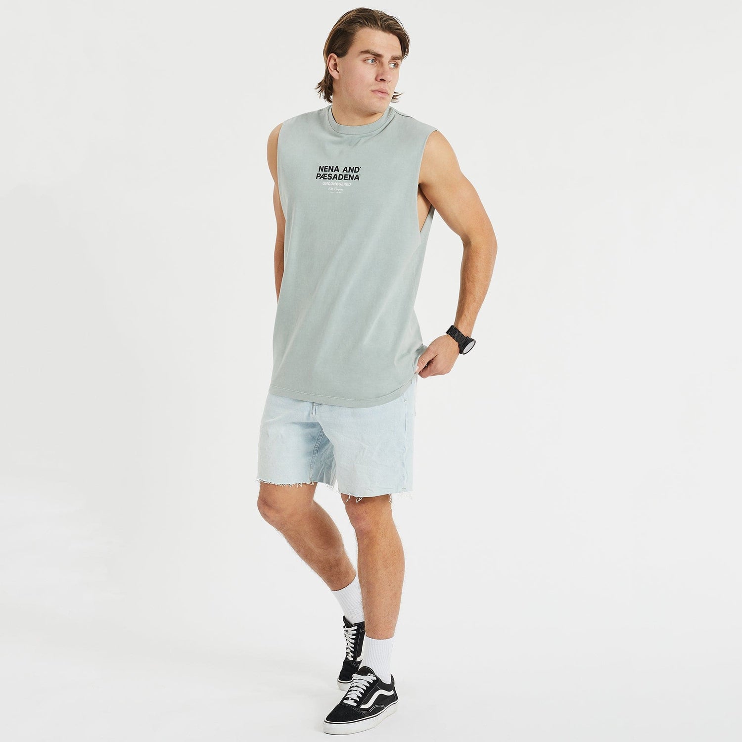 Echo Heavy Relaxed Muscle Tee Pigment Sage