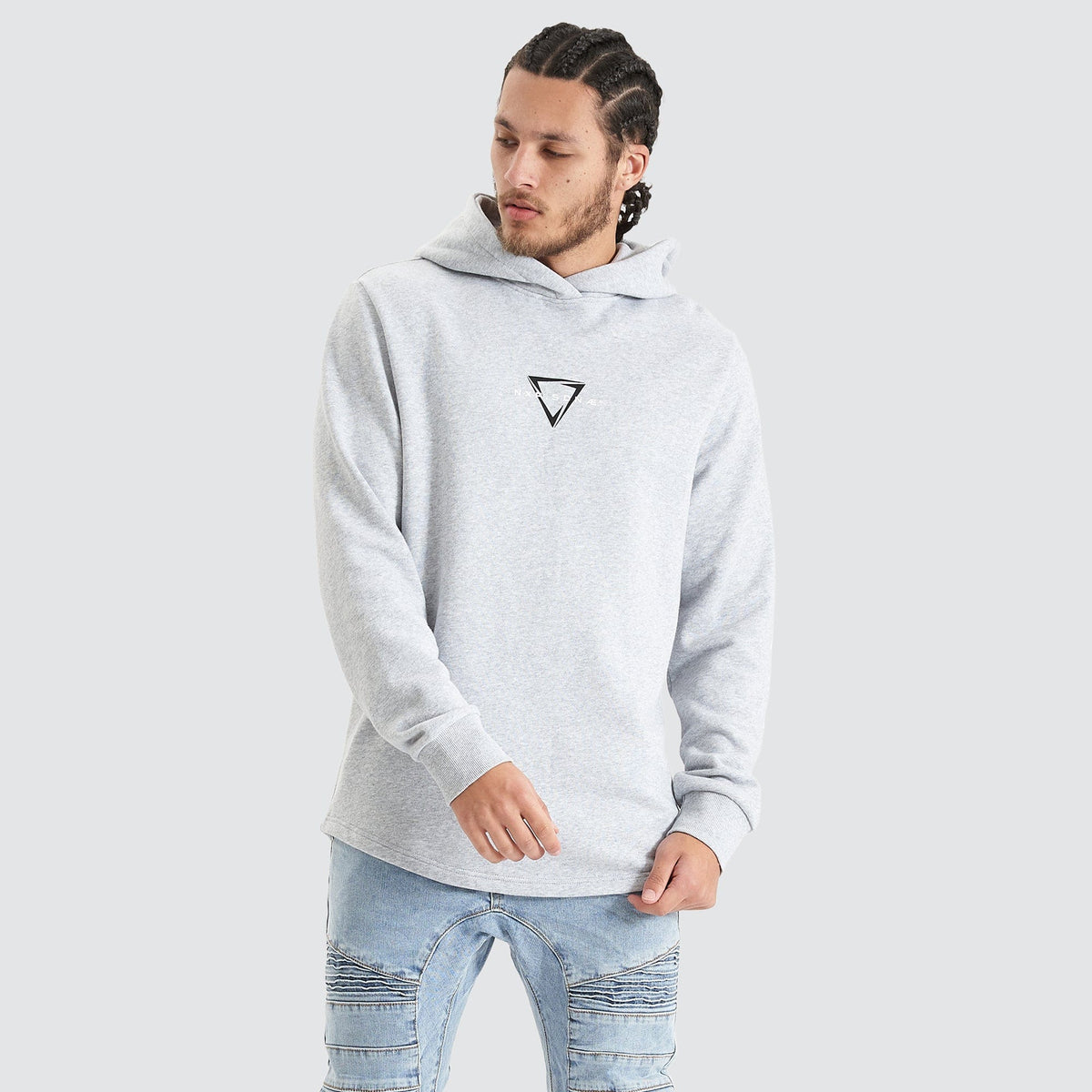 Eight Rank Dual Curved Hoodie Marle