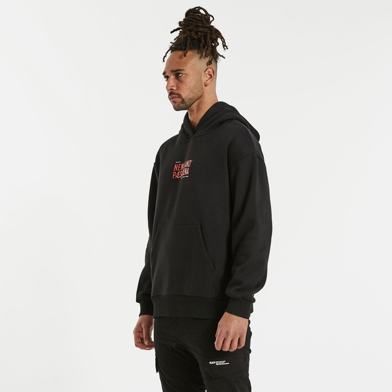 Encryption Relaxed Hoodie Jet Black