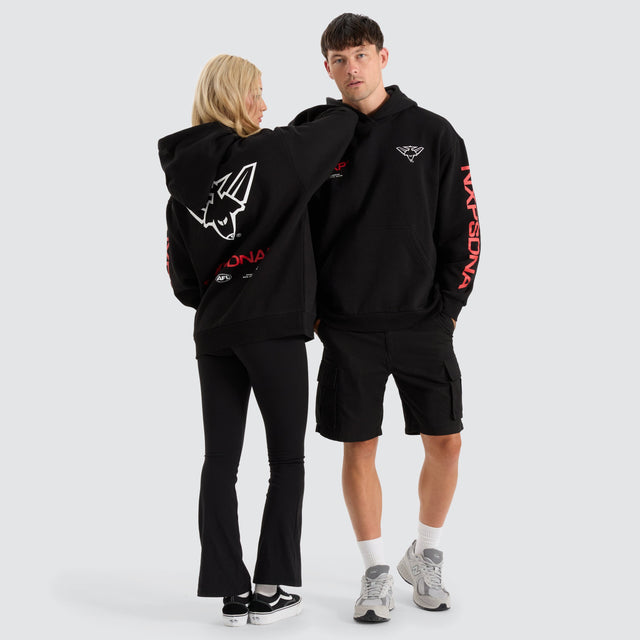Essendon Bombers AFL Relaxed Hoodie Jet Black