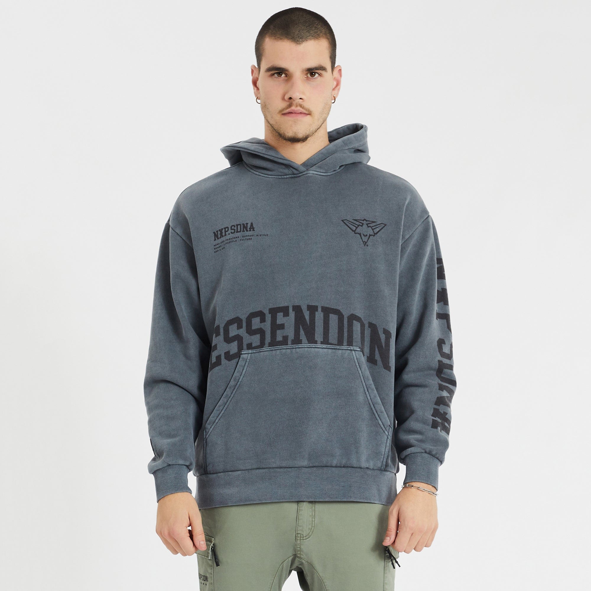Essendon Bombers Relaxed Hoodie Charcoal // NXP x AFL Collection – Nena ...