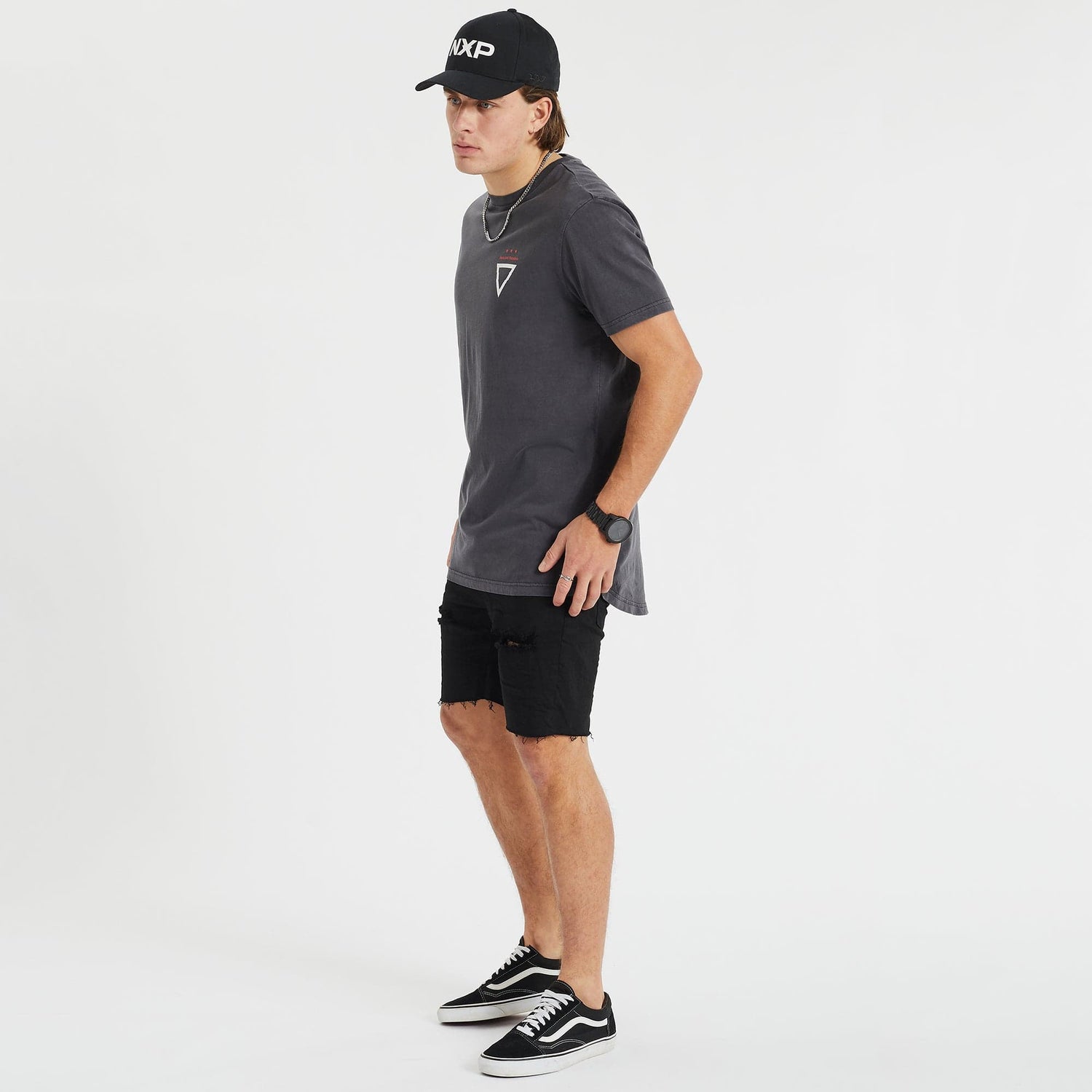Express Cape Back T-Shirt Pigment Asphalt
