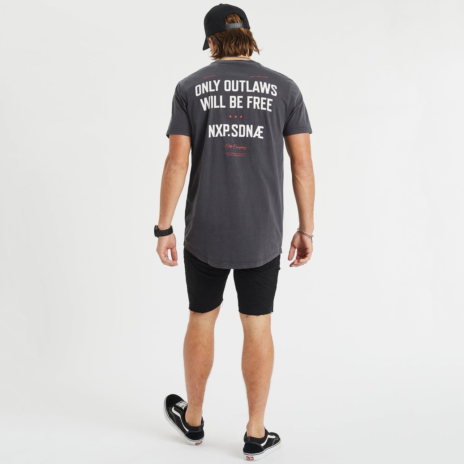 Express Cape Back T-Shirt Pigment Asphalt