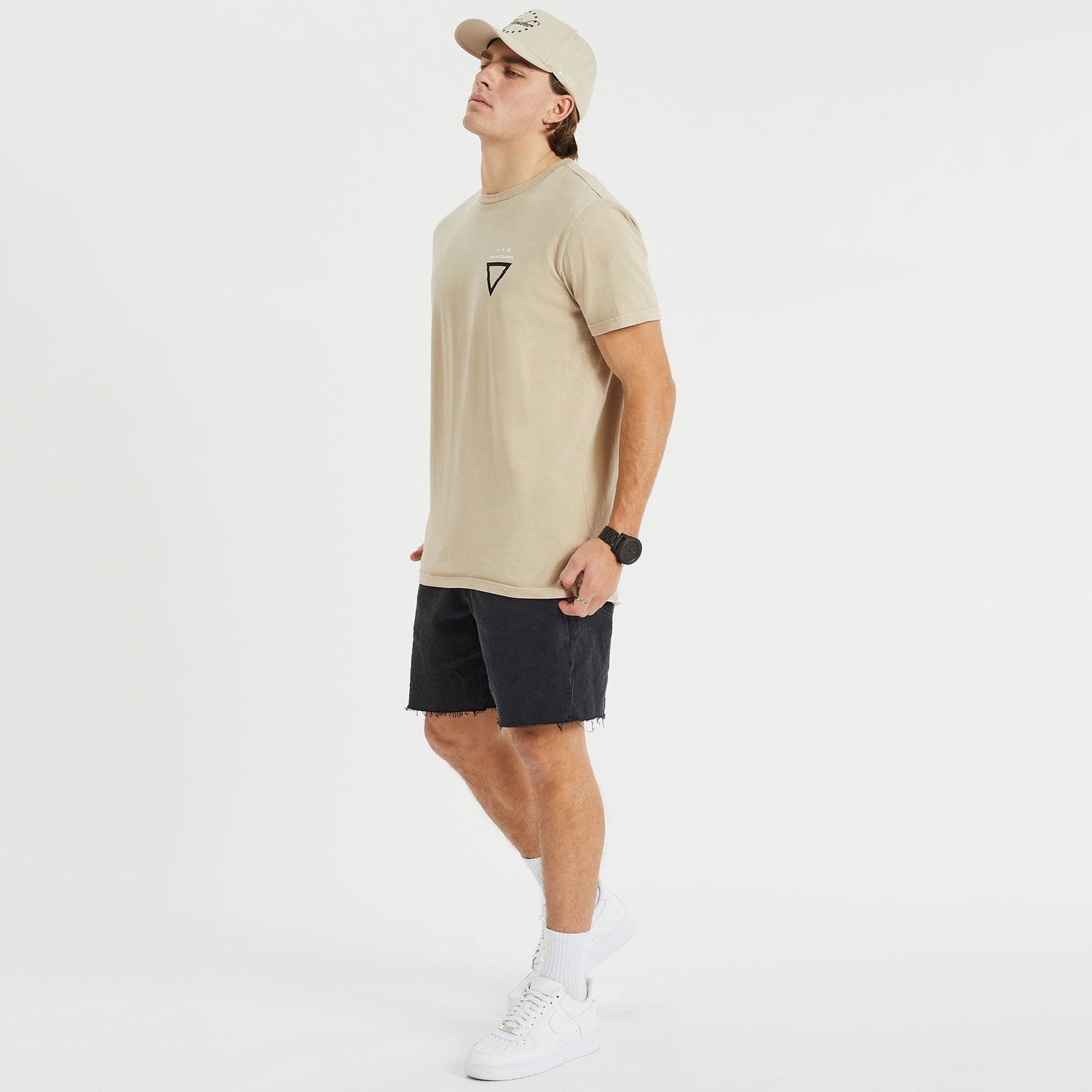 Express Cape Back T-Shirt Pigment Feather Grey
