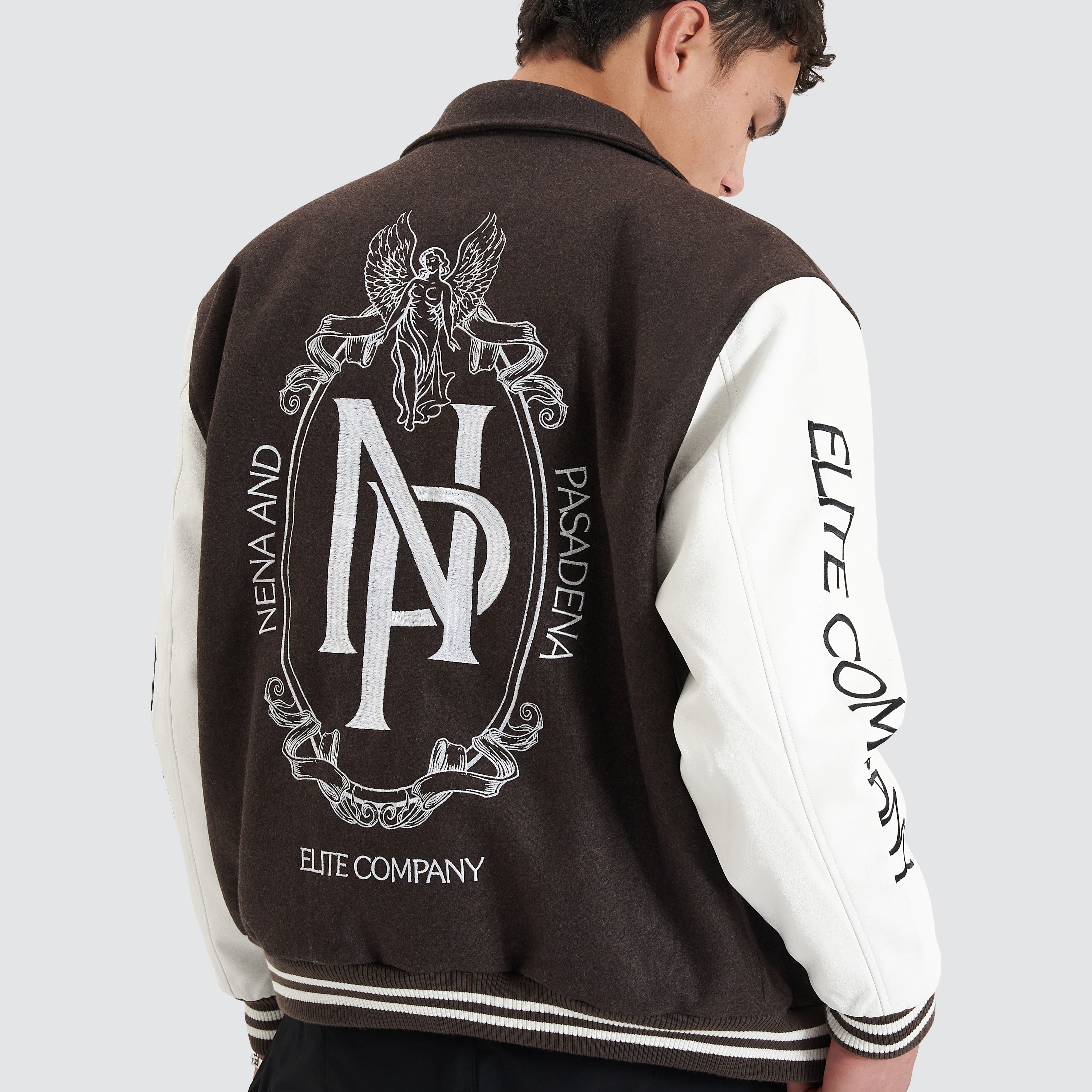NXP Facade Varsity Jacket in After Dark - Nena and Pasadena | NXP