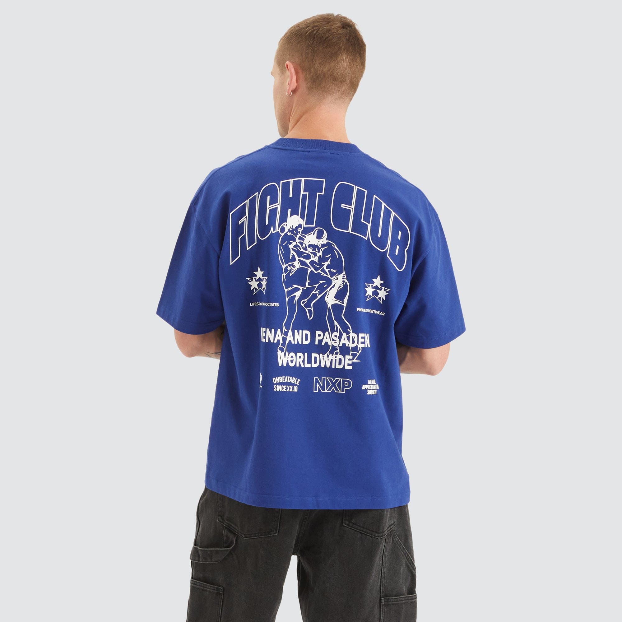 Fight Club Tシャツ ネイビー XLサイズ NXP Fight Club Heavy Street Tee in Blue - Nena and Pasadena | NXP