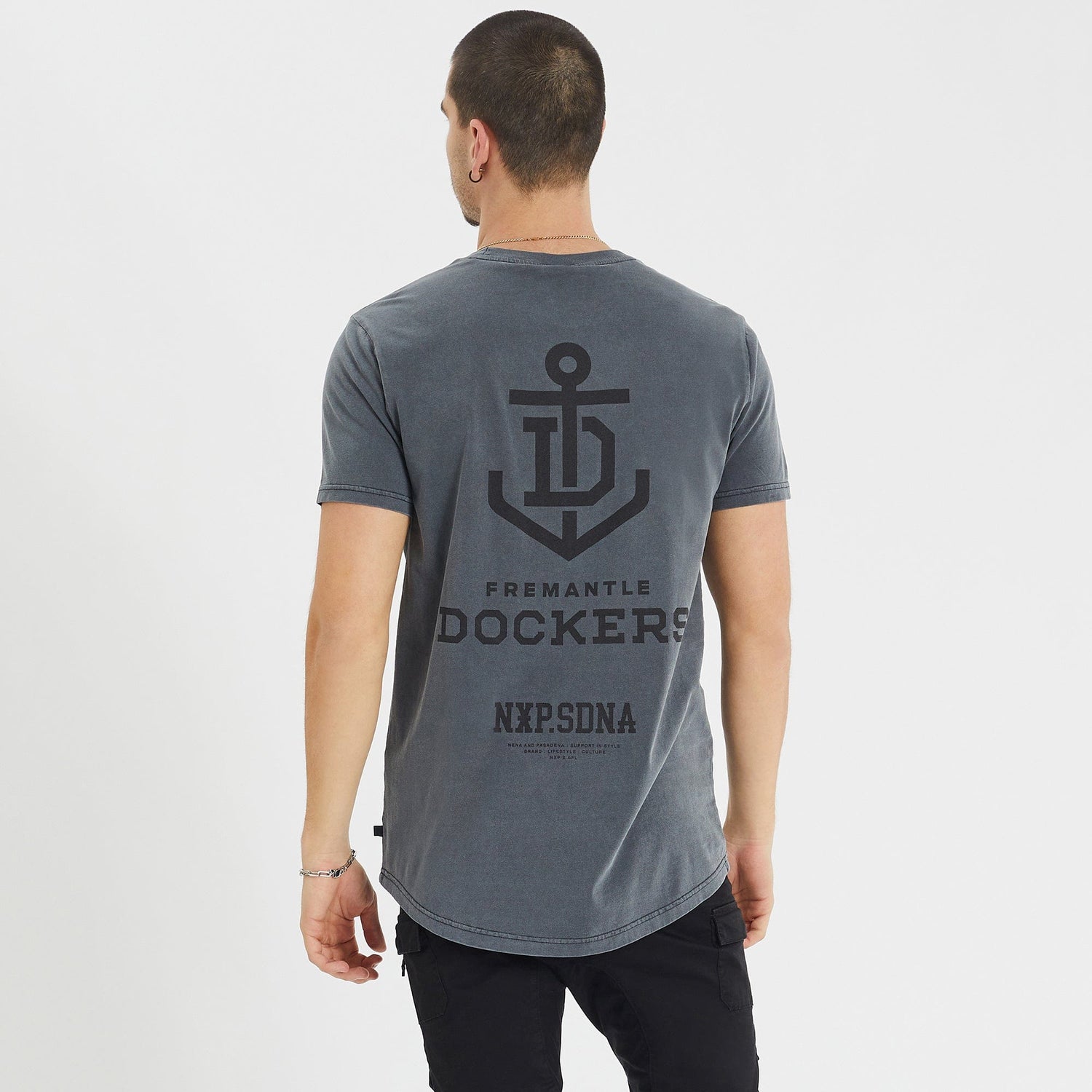 Freemantle Dockers Cape Back T-Shirt Pigment Charcoal