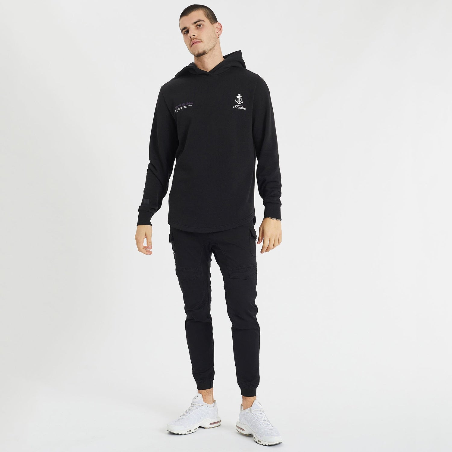 Freemantle Dockers Curved Hem Hoodie Jet Black