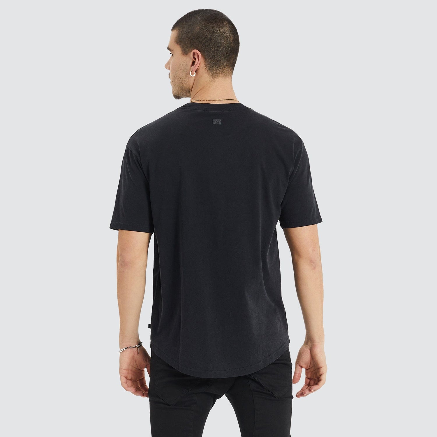 Geelong Cats Box Fit Scoop T-Shirt Mineral Black