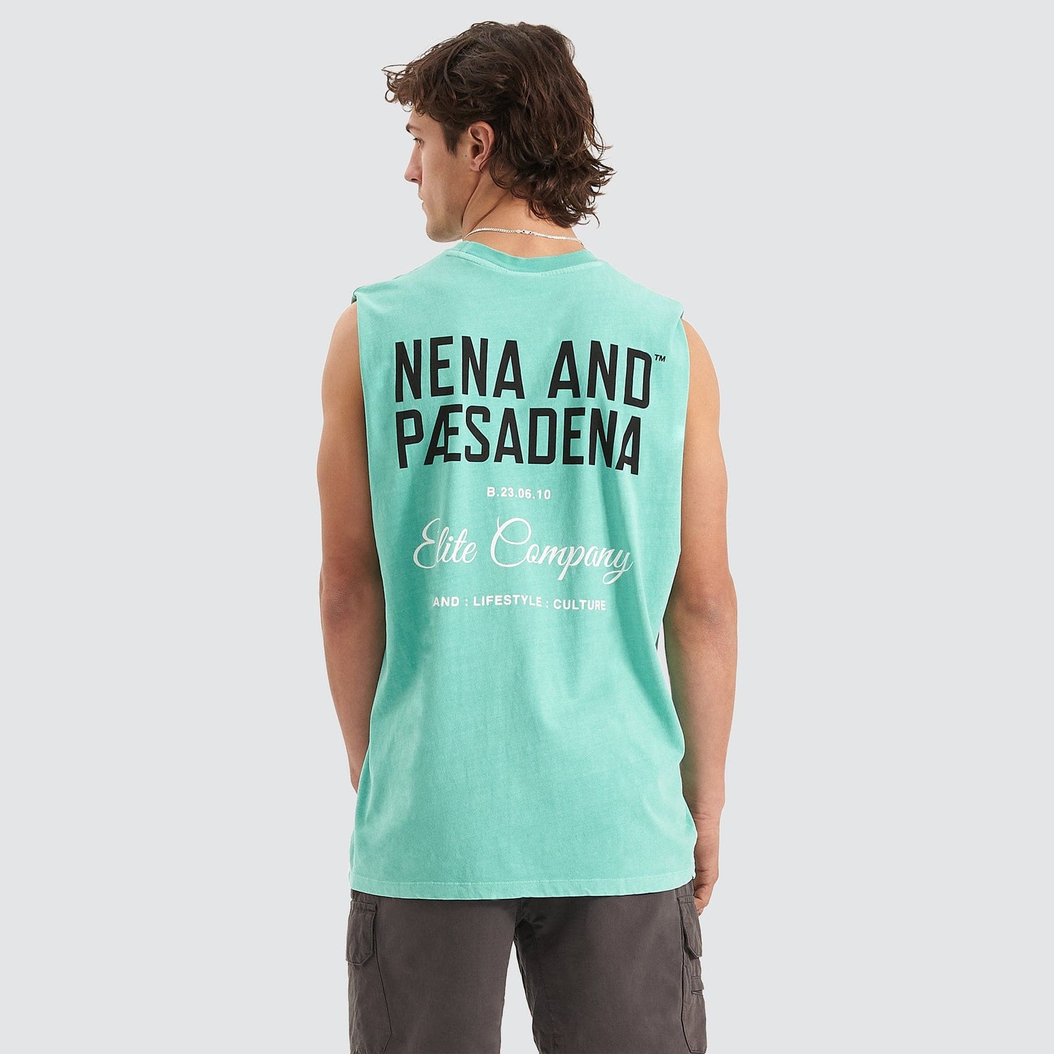 Hesitation Relaxed Muscle Tee Pigment Mint Green
