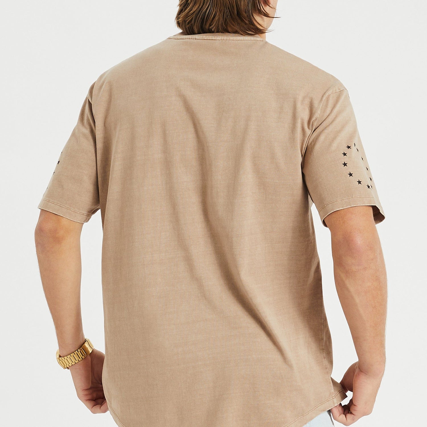 Lafayette Heavy Box Fit Scoop Tee Mineral Taupe