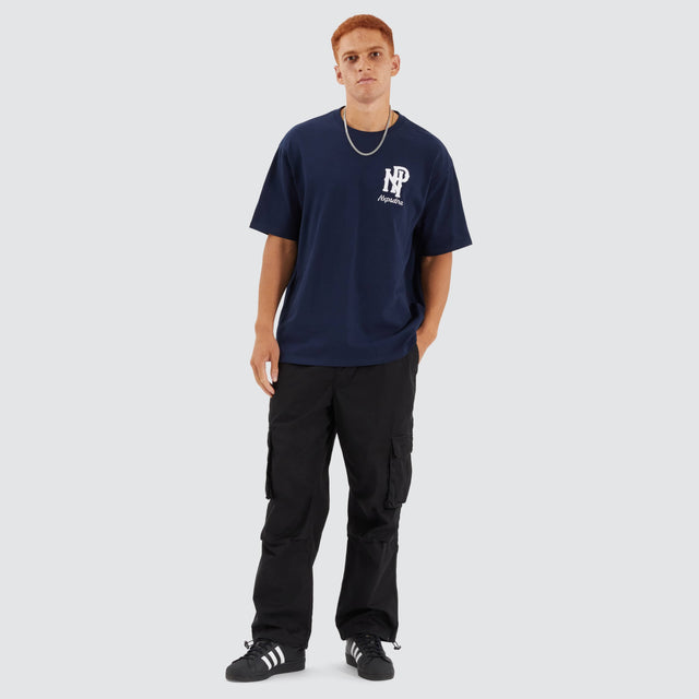 Legacy Box Fit Tee Navy Blue