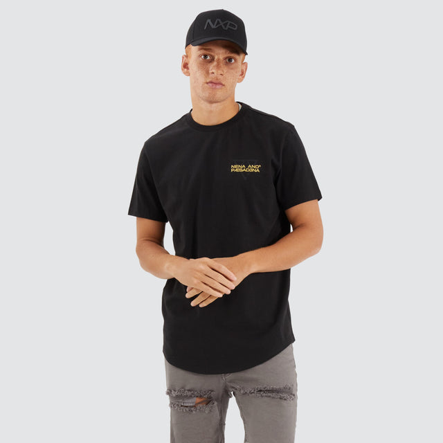 Level Dual Curved Tee Jet Black