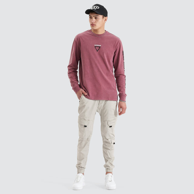 Liminal Heavy Relaxed Long Sleeve Tee Pigment Renaissance Red