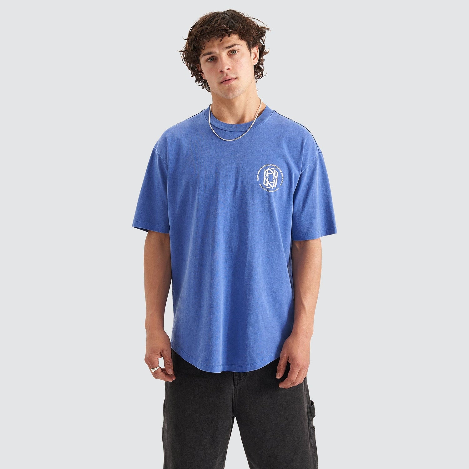 Lively Heavy Box Fit Scoop T-Shirt Pigment Blue