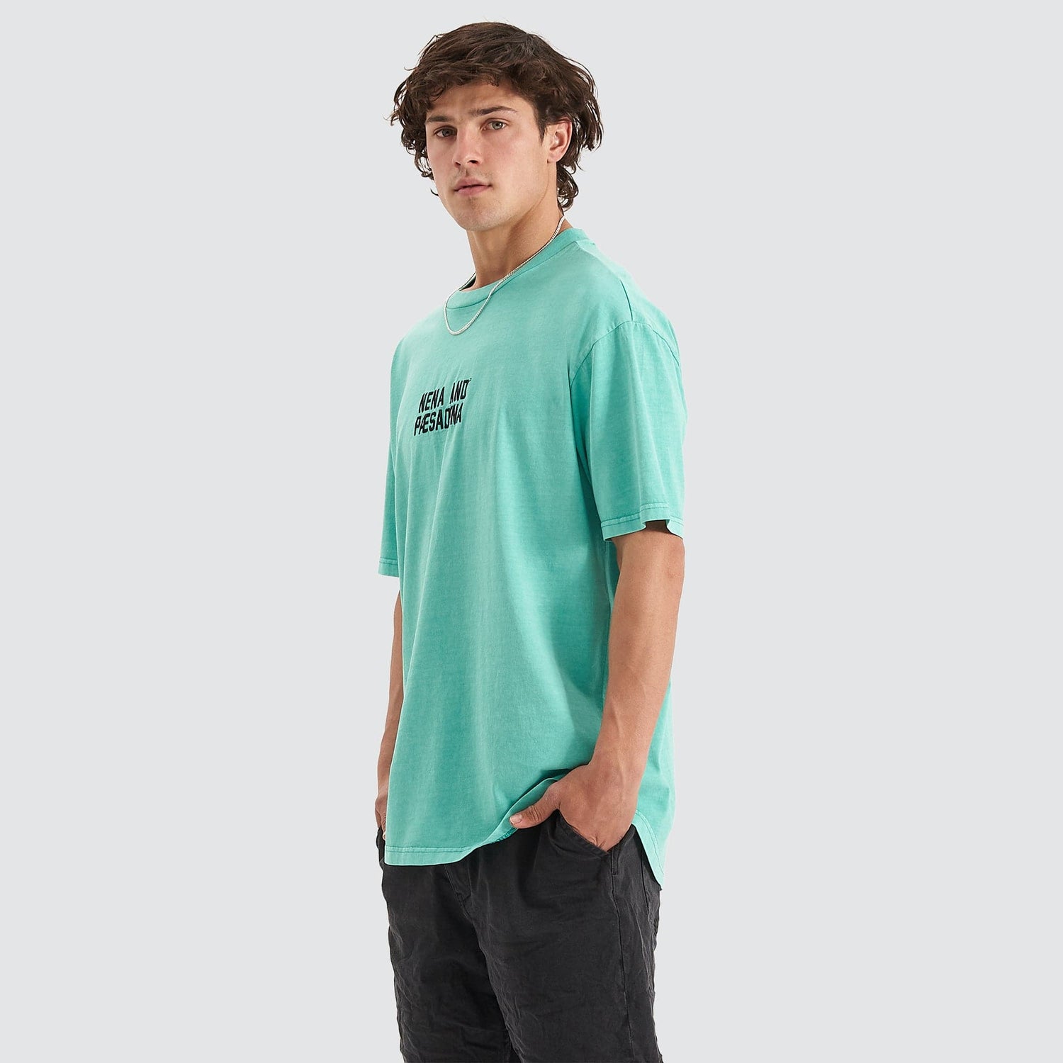 Marathon Heavy Box Fit Scoop T-Shirt Pigment Mint Green