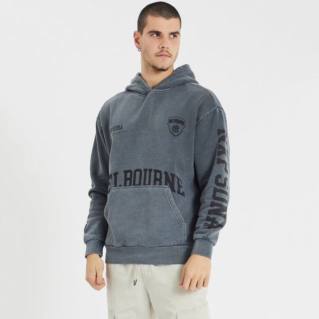 Melbourne Demons Relaxed Hoodie Pigment Charcoal